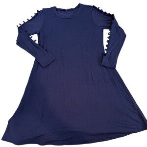 Spense Women’s Navy Blue Long Sleeve Dress Size M Cut Out Sleeve Detail Casual A
